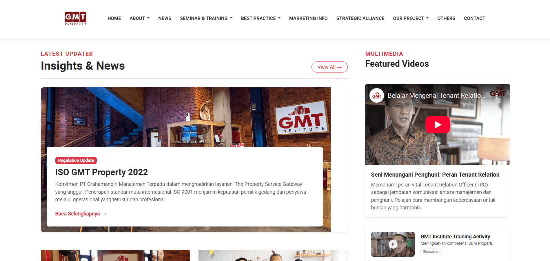 Screenshot of GMT Properti Digital Revamp